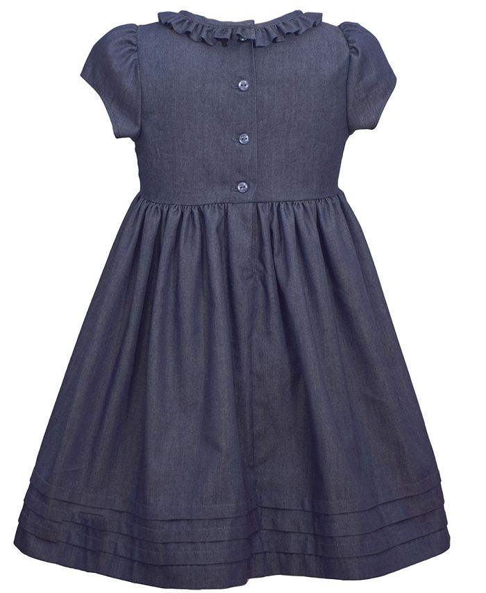 Bonnie Jean Little Girls Floral Embroidered Denim Dress Macy's