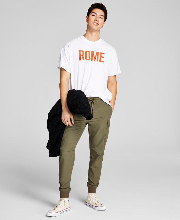 And Now This Men's OversizedFit Embroidered Rome TShirt & Reviews TShirts Men Macy's