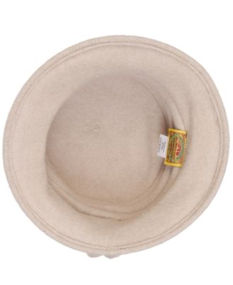 Women's Knit Wool Cloche with Flower