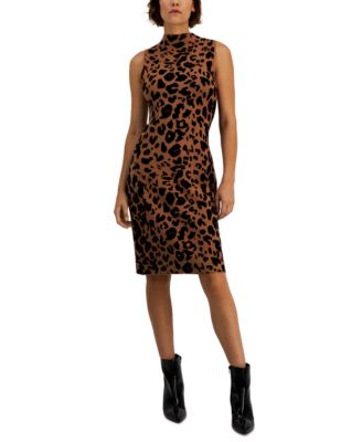 tahari leopard print dress