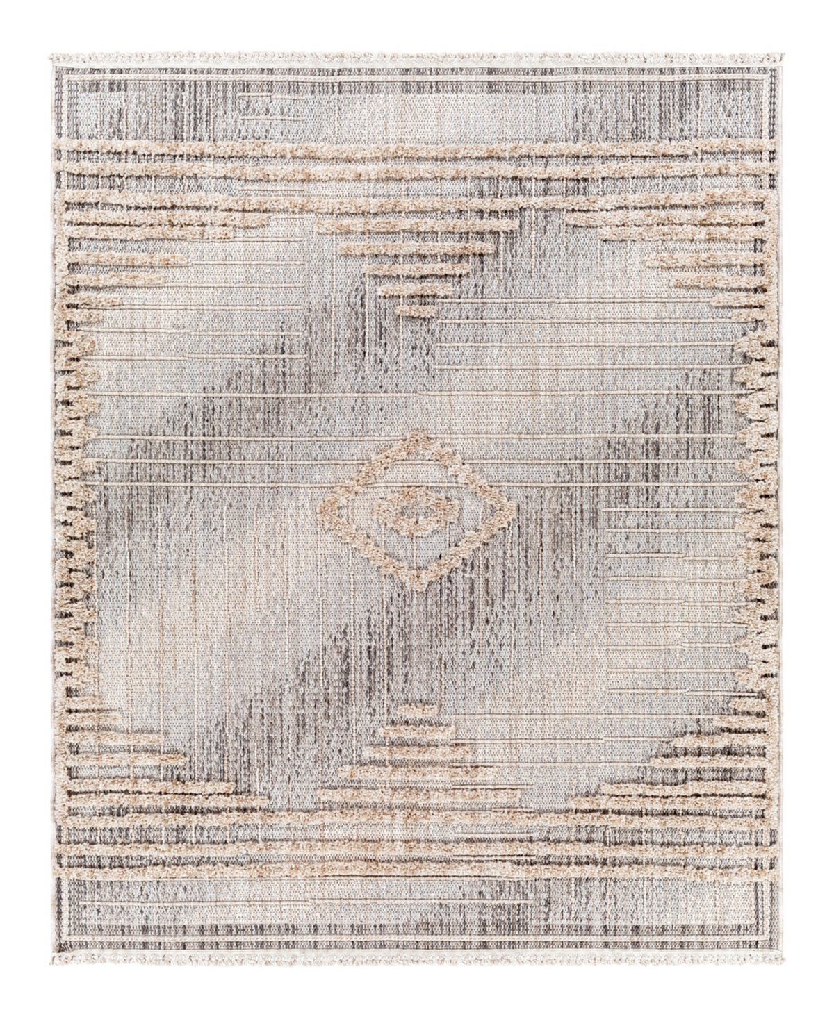 Surya Zaragoza Zrz-2305 6'7in x 9' Area Rug - Gray, Beige
