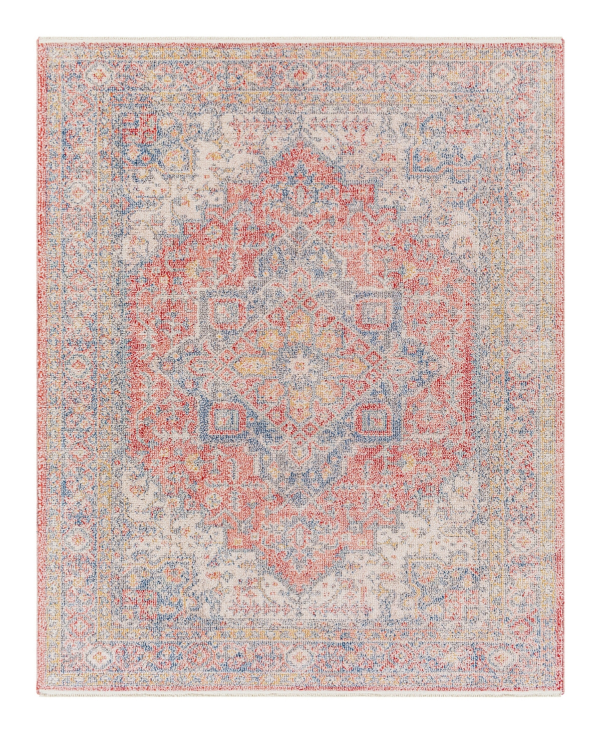 Surya Subtle Sub-2301 6'7" X 9' Area Rug In Red Ivory