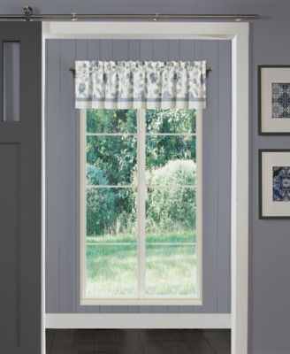 Blue Garden Straight Window Valance, 21.25"