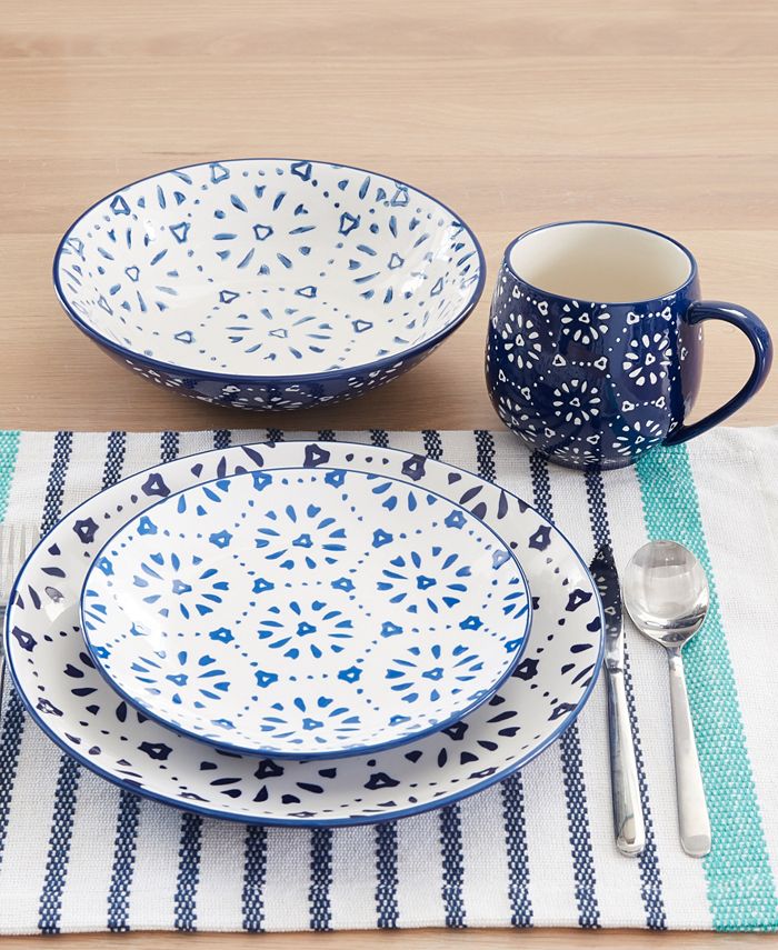 Baum Ohana 16 Piece Dinnerware Set, Service for 4 Macy's
