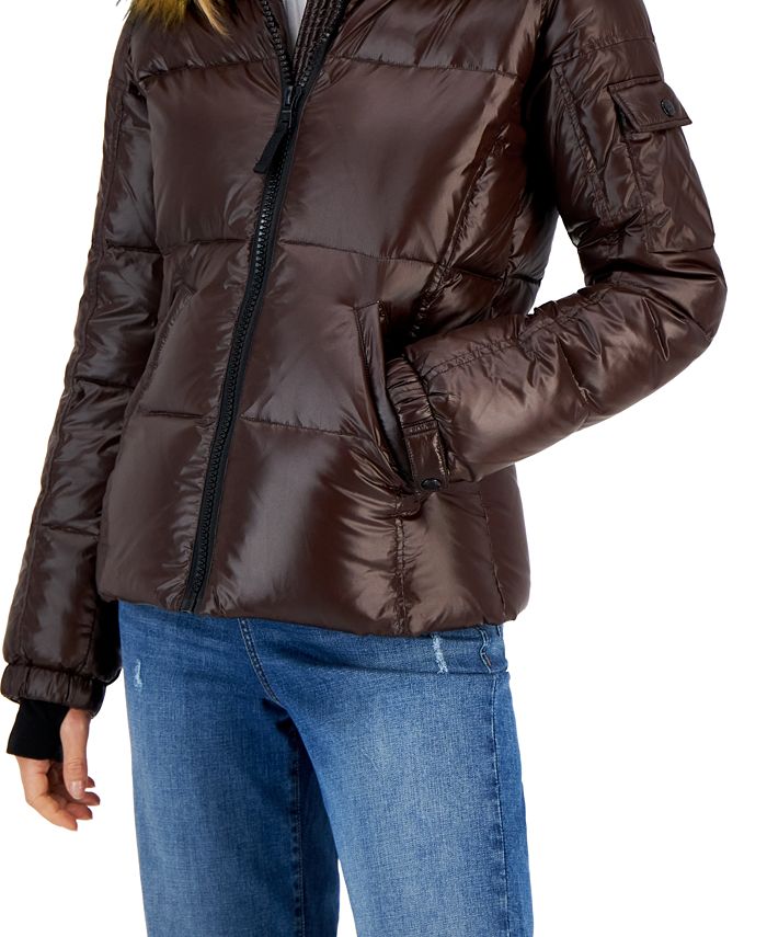 S13 Women's Allie FauxFurTrim Hooded Down Puffer Coat & Reviews