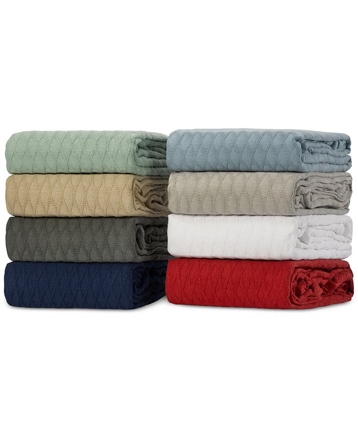 Lauren Ralph Lauren Classic 100% Cotton Blanket, Twin & Reviews - Blankets  & Throws - Bed & Bath - Macy's