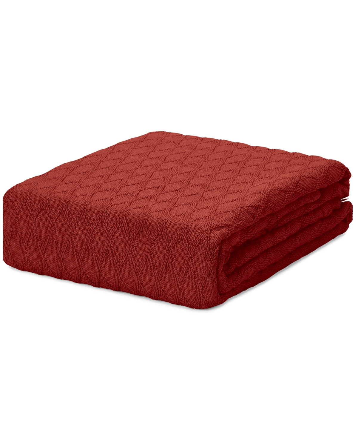 Shop Lauren Ralph Lauren Classic 100% Cotton Blanket, King In Red