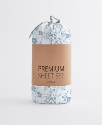 Ultra Soft Violets Pattern 3-Pc. Sheet Set, Twin