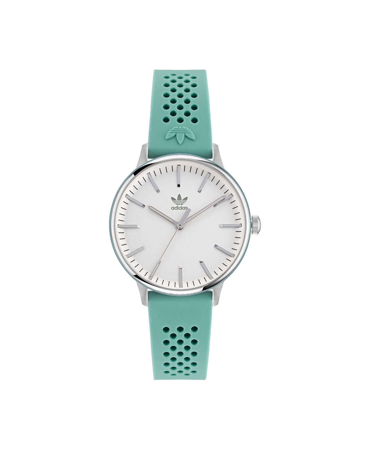 Unisex Three Hand Code One Small Green Silicone Strap Watch 35mm - Green