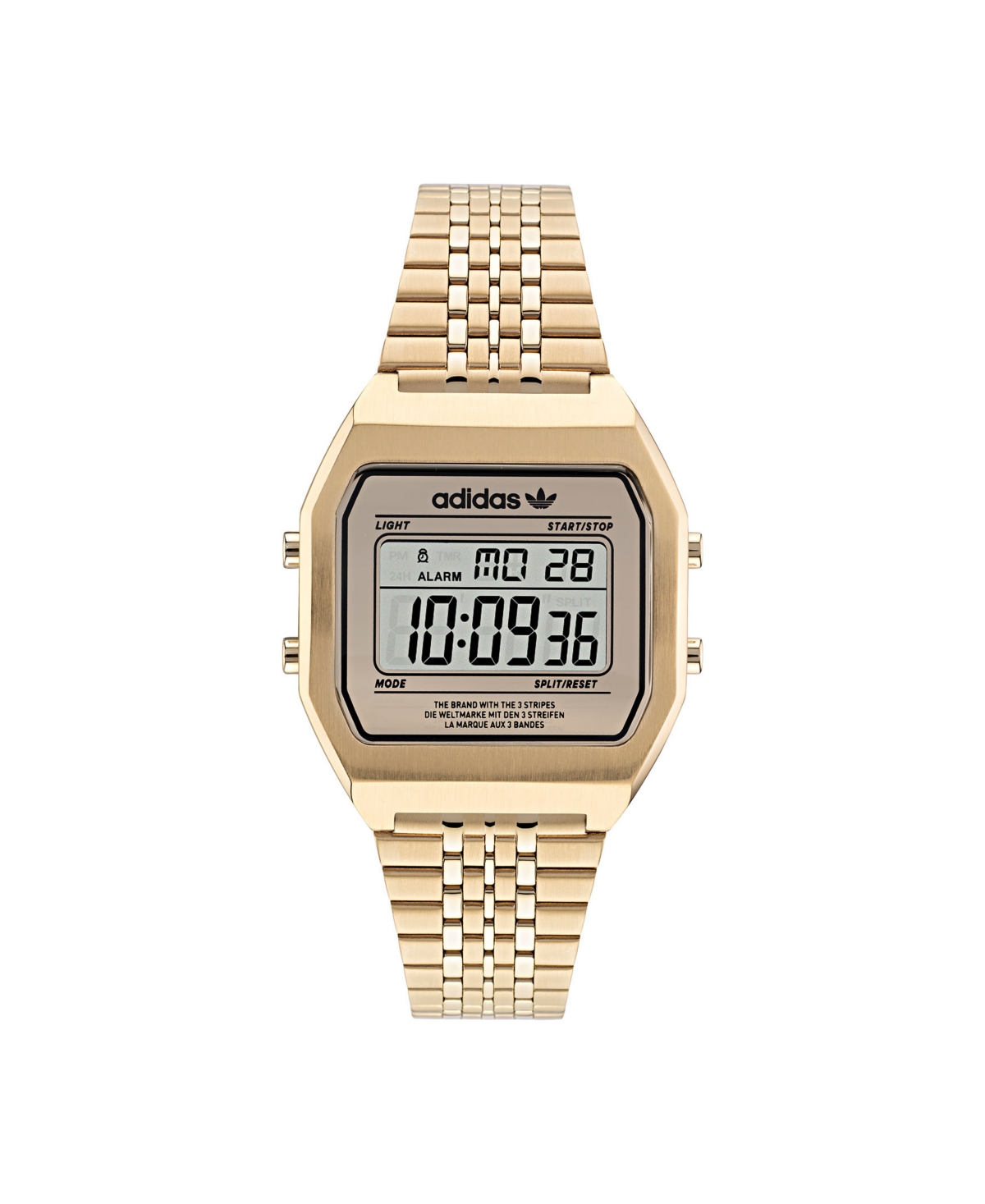 Unisex Digital Two Gold-Tone Stainless Steel Bracelet Watch 36mm - Gold-Tone