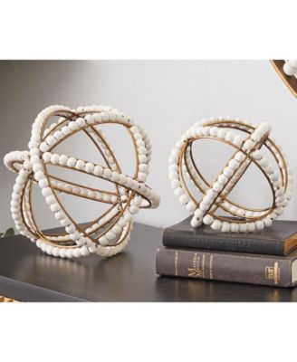 Metal Farmhouse Geometric Sculpture, Set of 2