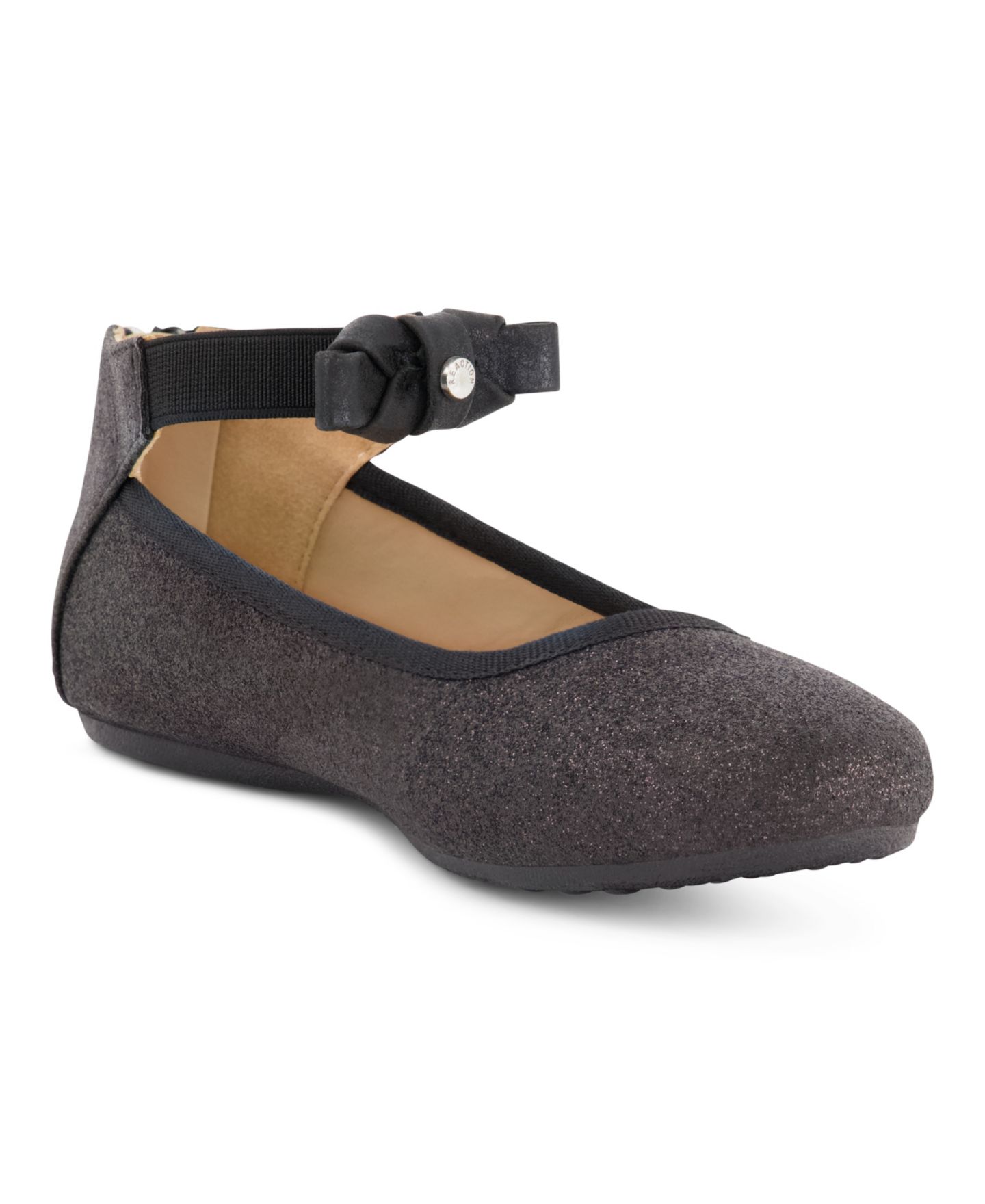 Балетки Kenneth Cole New York Bow Ballet Flats для девочек, цвет: Чёрный — фото 1