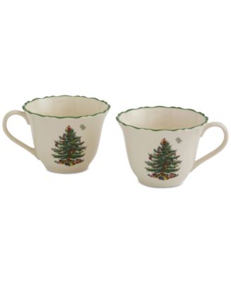 Spode Christmas Tree Punch Cups, Set of 2 - Macy's