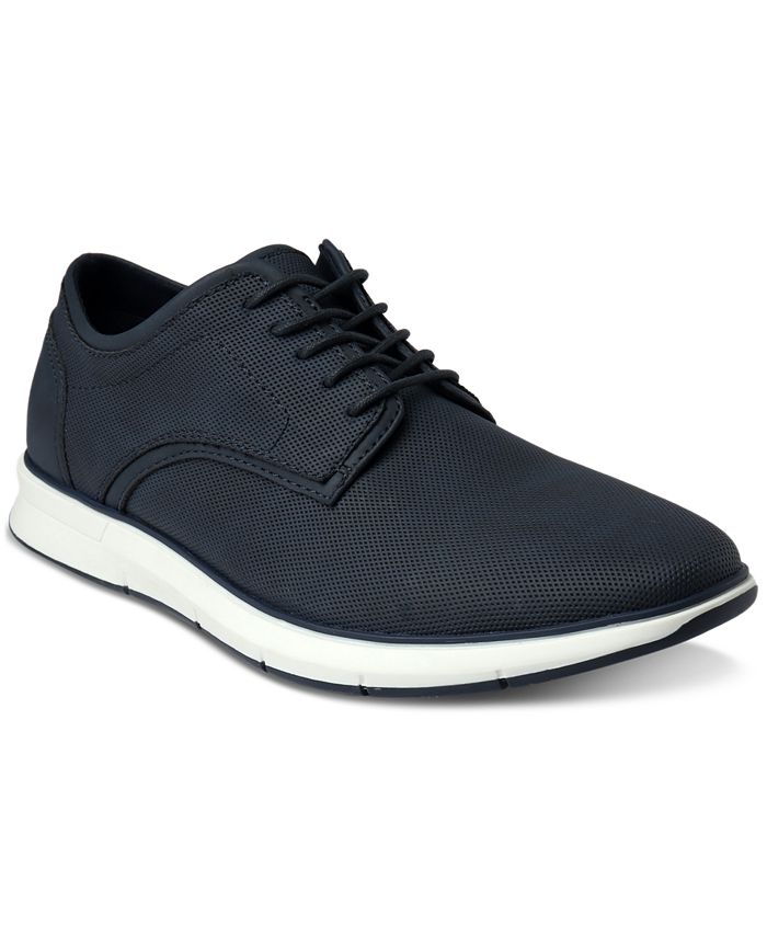 Alfani Men's Textured Faux-Leather Lace-Up Sneakers, Created for Macy's ...
