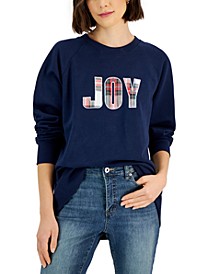 Petite Holiday Graphic Fleece Sweatshirt, Created for Macy's