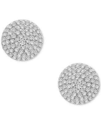 Diamond Circle Stud Earrings (1/2 ct. t.w.) in 14k White Gold, Created for Macy's