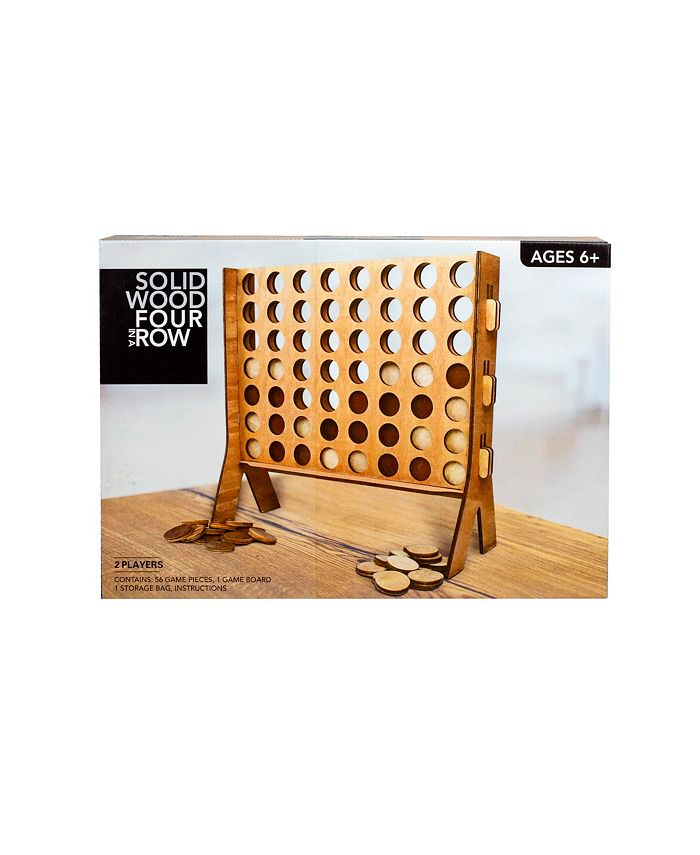 Gener8 Classic 4 in a Row Wood Game Set, 59 Pieces Macy's