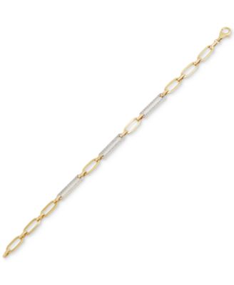 Diamond Link Statement Bracelet (1/2 ct. t.w.) in 14k Gold