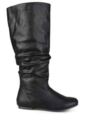 Journee Collection Women's Jayne Extra Wide Calf Rouched Boots