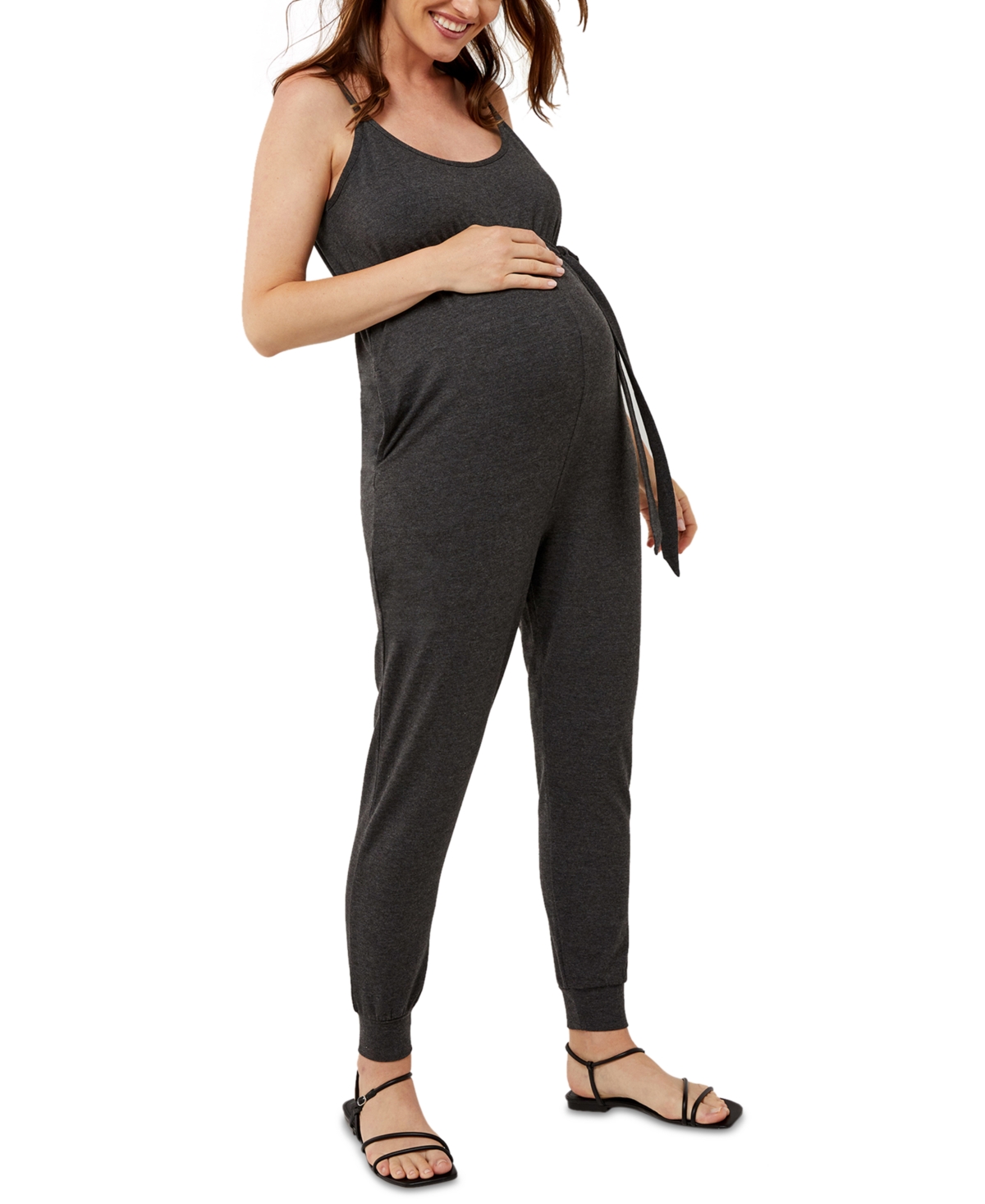  A Pea in the Pod Tie-Waist Maternity Jumpsuit