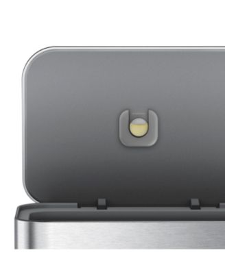 45 Liter Rectangular Liner Rim Steel Kitchen Trash Can with Liner Pocket