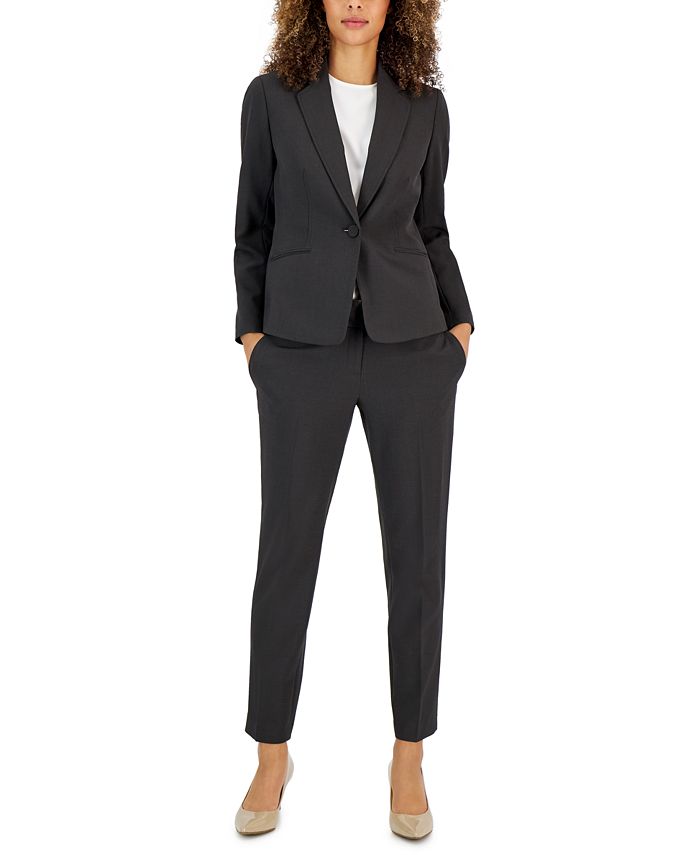 Women's Crepe One-Button Pantsuit, Regular & Petite Sizes