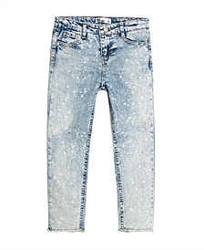 Little Girls Print Denim Skinny Jeans