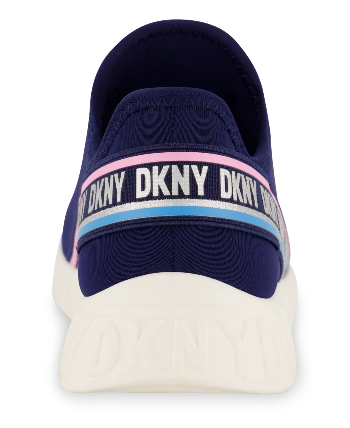 Dkny Little Girls Elastic Laces Slip On Athletic Sneakers