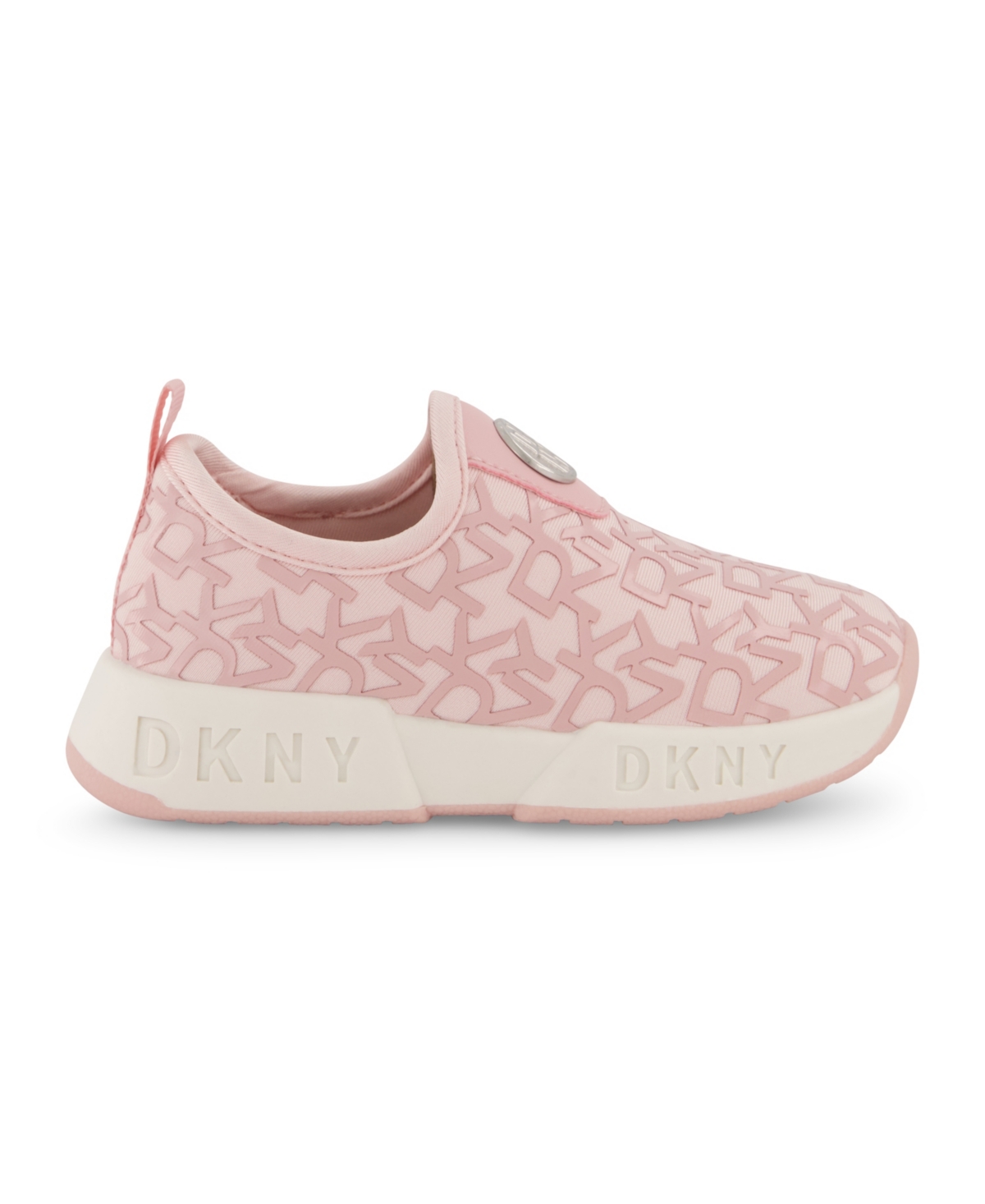 Dkny Toddler Girls All Over Logo Slip On Sneakers