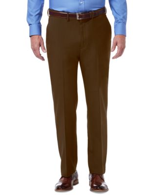 Men's Premium Comfort Stretch Classic-Fit Solid Flat Front Dress Pants