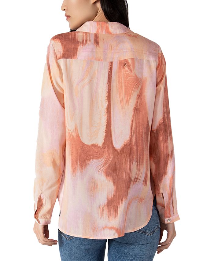 Black Tape Women's Printed ButtonDown Shirt Macy's