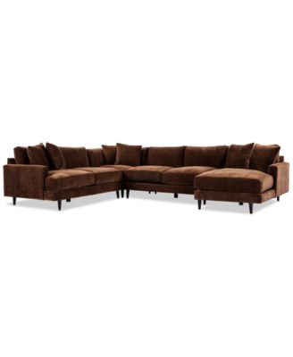 CLOSEOUT! Mariyah Fabric 4-Pc. Sectional with Chaise, Created for Macy's