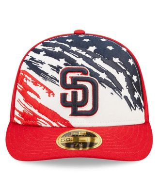 Men's Red San Diego Padres 2022 4th of July Low Profile 59FIFTY Fitted Hat