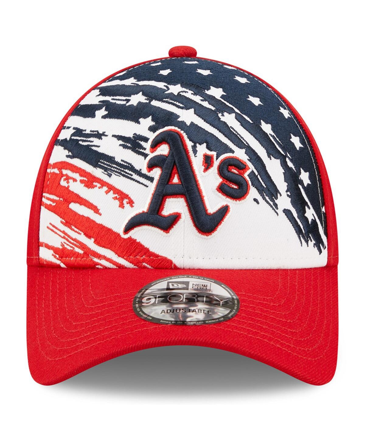 Men's New EraOakland Athletics 2022 4th of July 9FORTY Snapback Adjustable Hat - Red