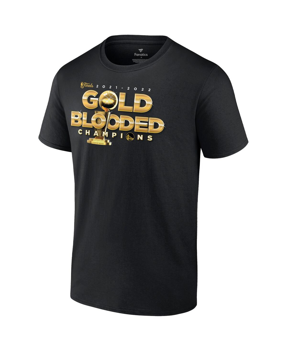 Men's FanaticsGolden State Warriors 2022 Nba Finals Champions Gold Blooded T-shirt - Black