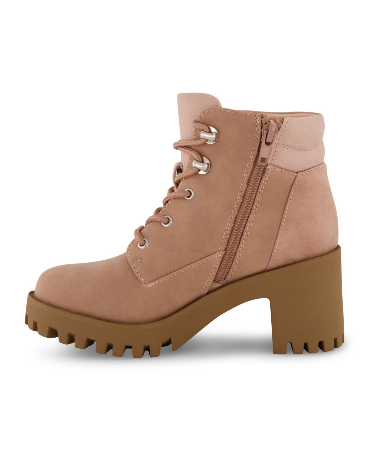 Ботинки Marc Fisher Block Heel Ankle Booties для девочек, цвет: Рыжевато-коричневый разноцветный — фото 7