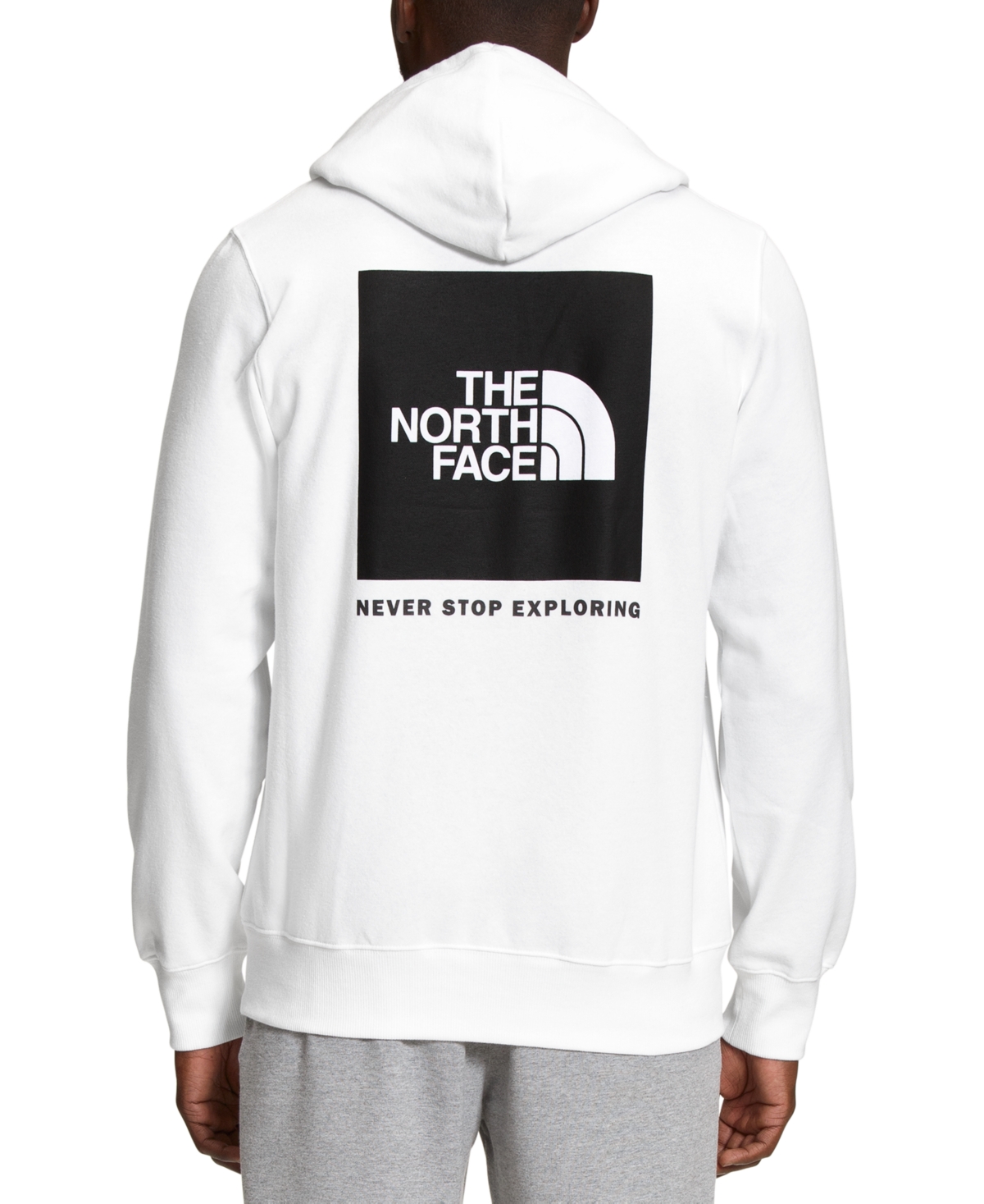 The North Face Men's Box Nse 'never Stop Exploring' Pullover Hoodie In Tnf White,tnf Black