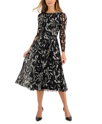 anne klein tie waist midi dress