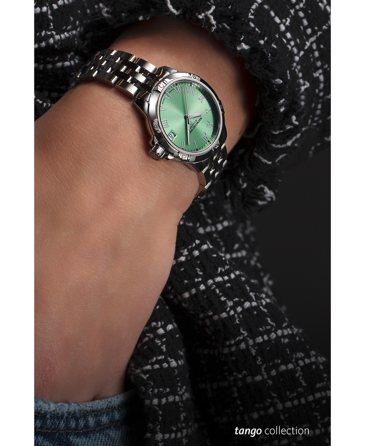 Shop Raymond Weil Women's Swiss Tango Classic Stainless Steel Bracelet Watch 30mm In Green