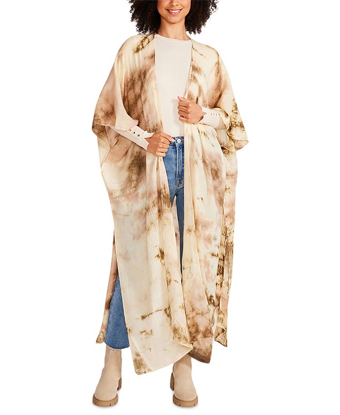 Steve Madden Women's Tie Dye Woven Duster Kimono - Macy's