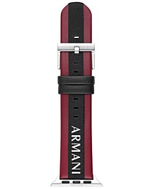 Red Leather Band for Apple Watch, 42, 44, 45mm