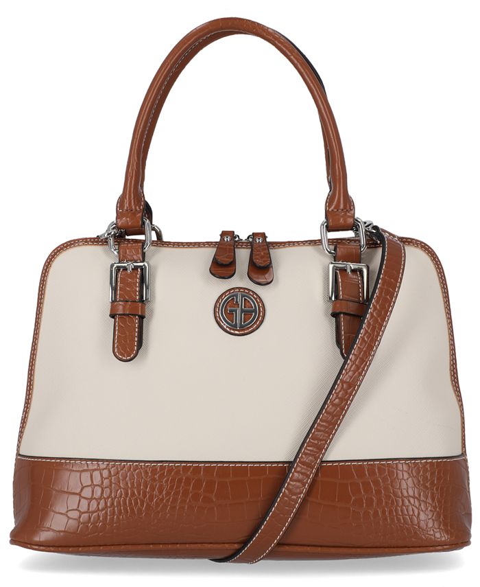 Giani Bernini Leather Dome Style Shoulder Bag in Brown 