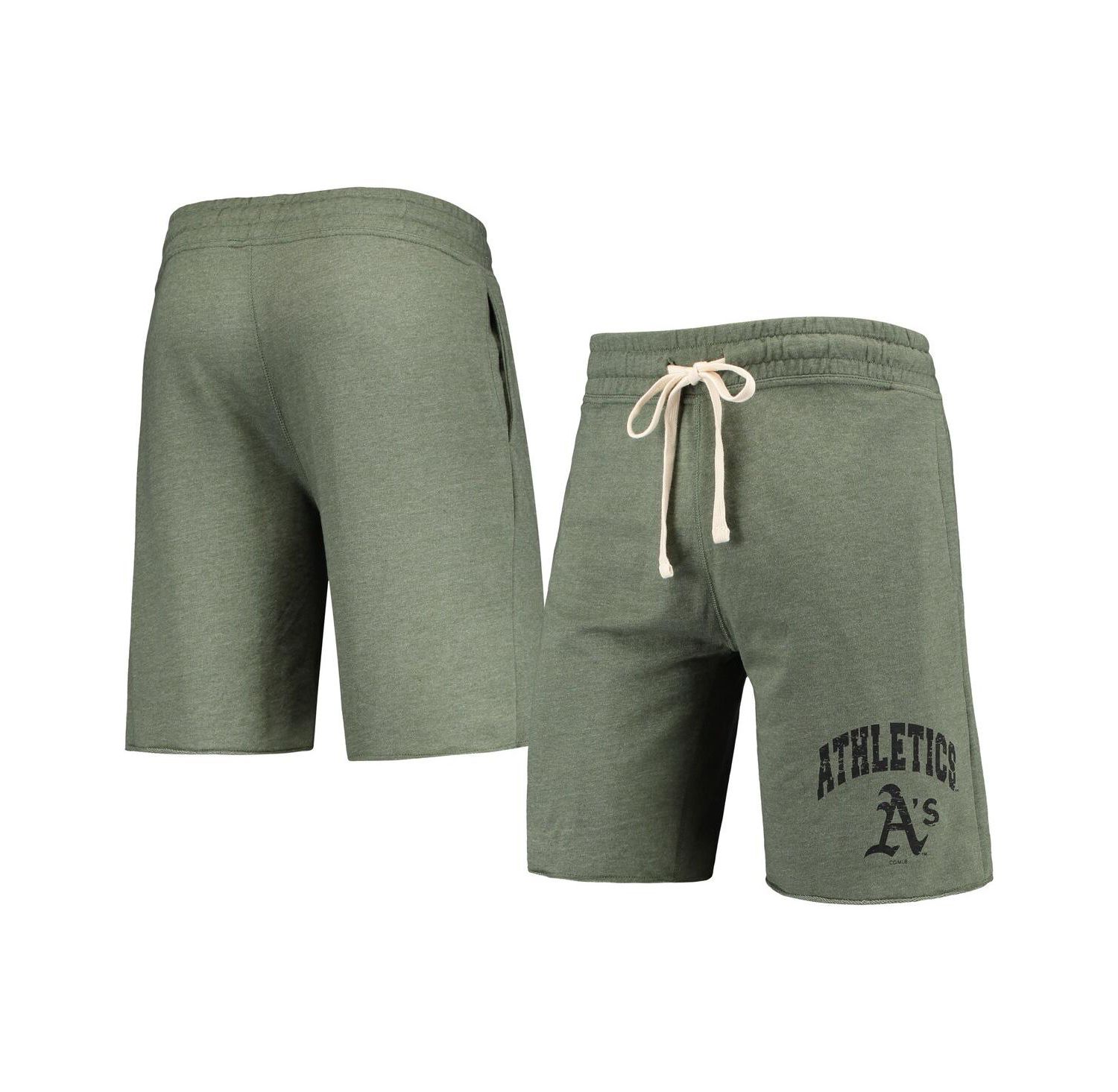 Men's Heathered Olive Oakland Athletics Mainstream Tri-Blend Shorts
