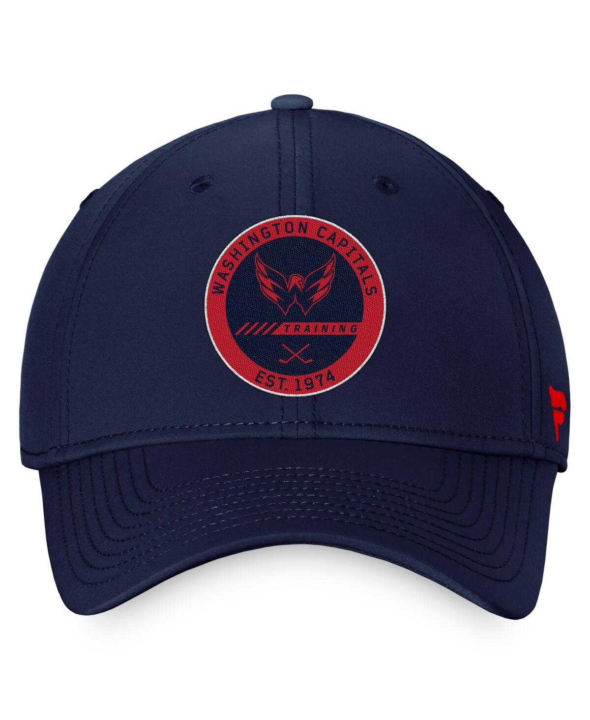 Shop Fanatics Men's  Navy Washington Capitals Authentic Pro Training Camp Flex Hat