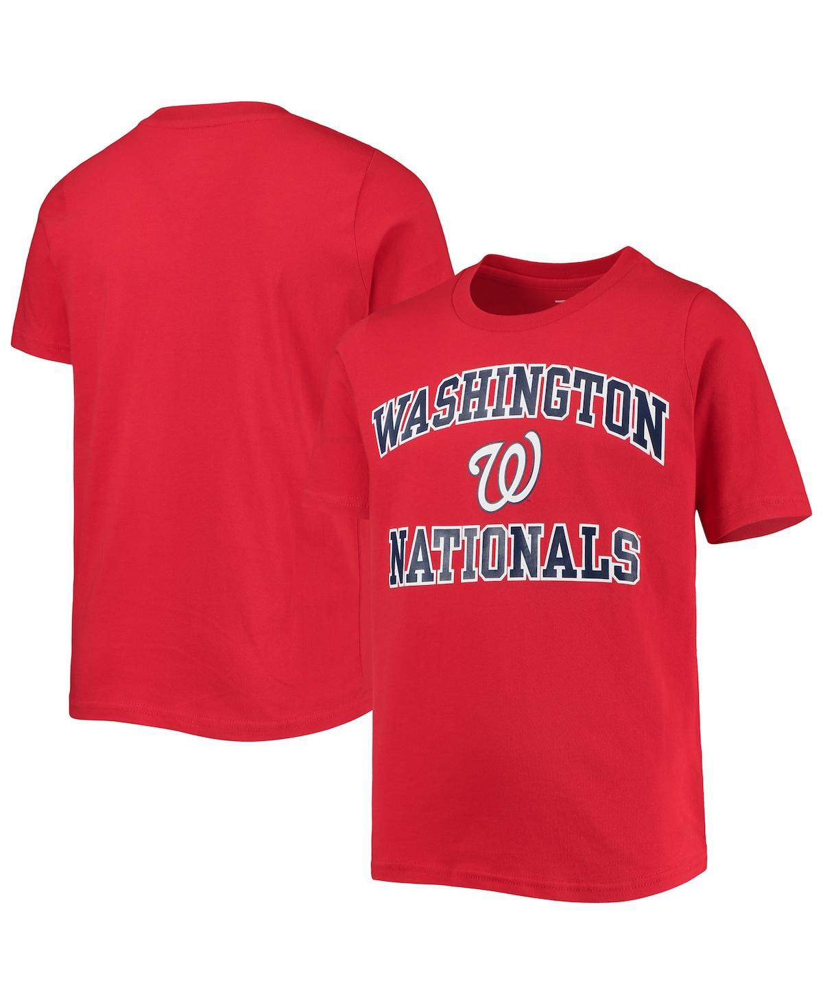 Outerstuff Kids' Big Boys Red Washington Nationals Heart And Soul T-shirt