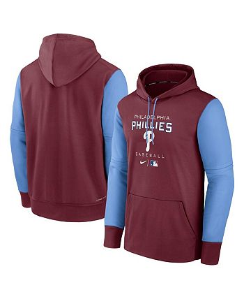 Nike Men's Burgundy and Light Blue Philadelphia Phillies Authentic  Collection Performance Hoodie - Macy's