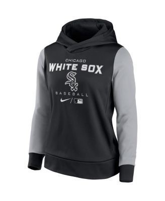 Women's Black and Gray Chicago White Sox Authentic Collection Pullover Hoodie