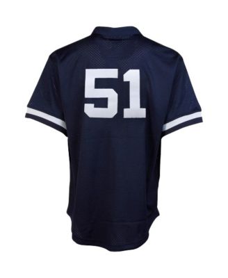 Men's Bernie Williams Navy New York Yankees Cooperstown Mesh Batting Practice Jersey
