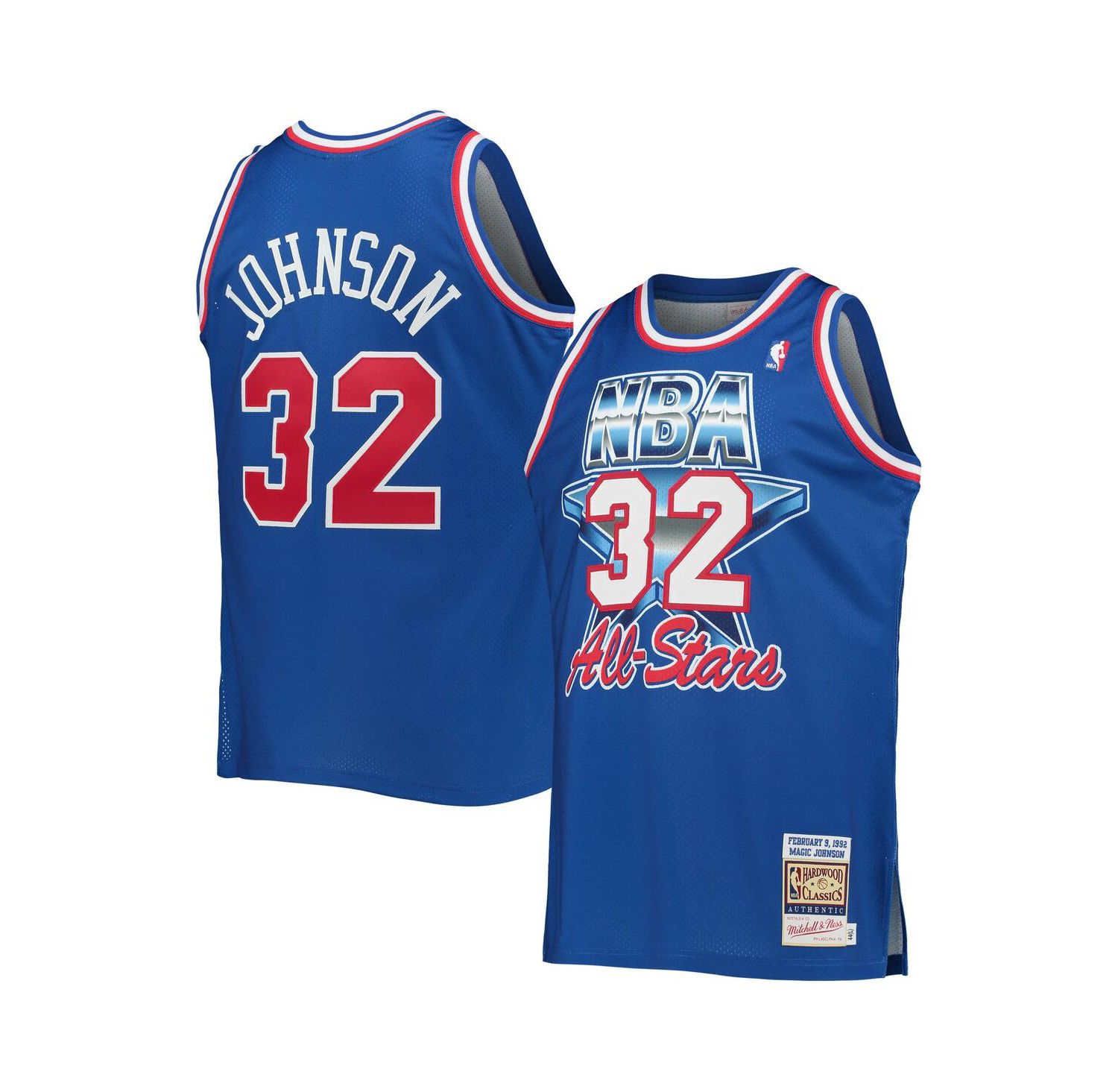 Men's Magic Johnson Royal Western Conference Hardwood Classics 1992 NBA All-Star Game Authentic Jersey