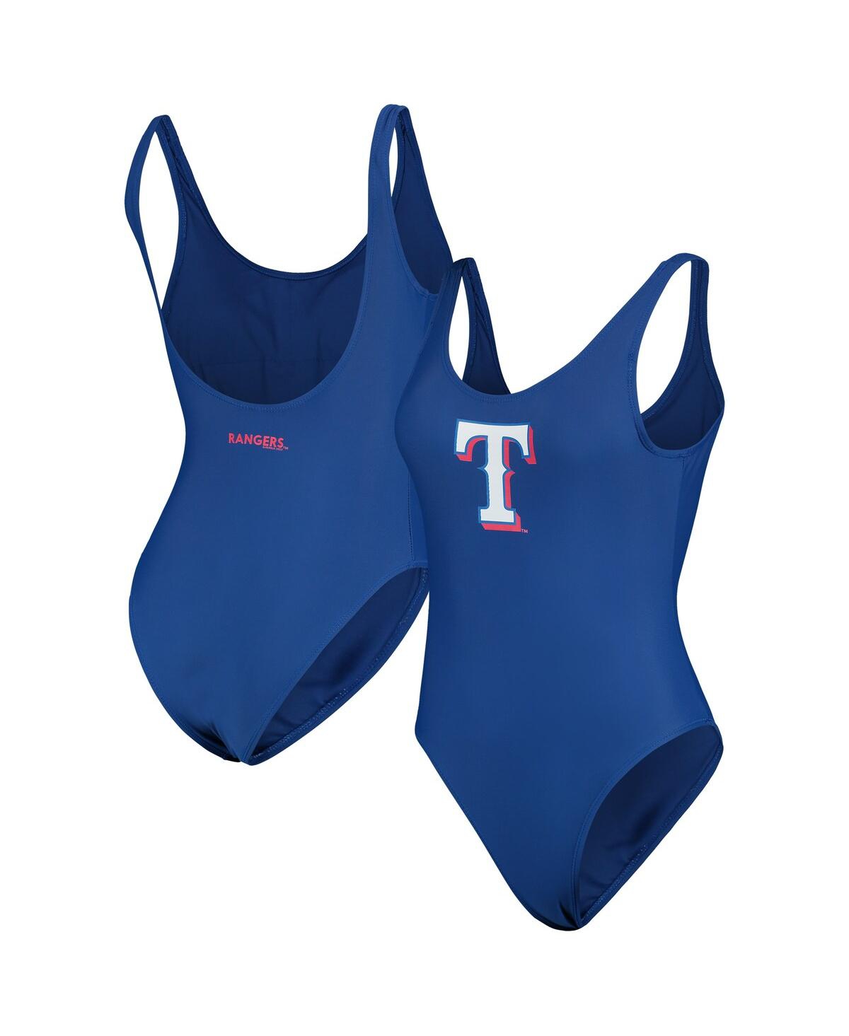 Shop G-iii 4her By Carl Banks Women's  Royal Texas Rangers Making Waves One-piece Swimsuit
